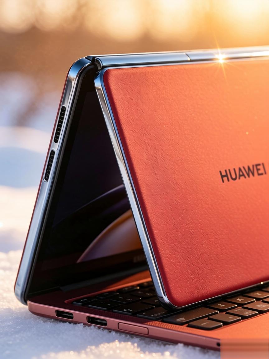 瑞红映雪，科技成诗：华为MateBook Fold非凡大师年末美学与实力双绝第一张图