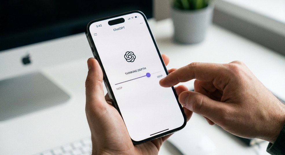 OpenAI 更新手机版 ChatGPT，现支持手动调节 AI“思考深度”