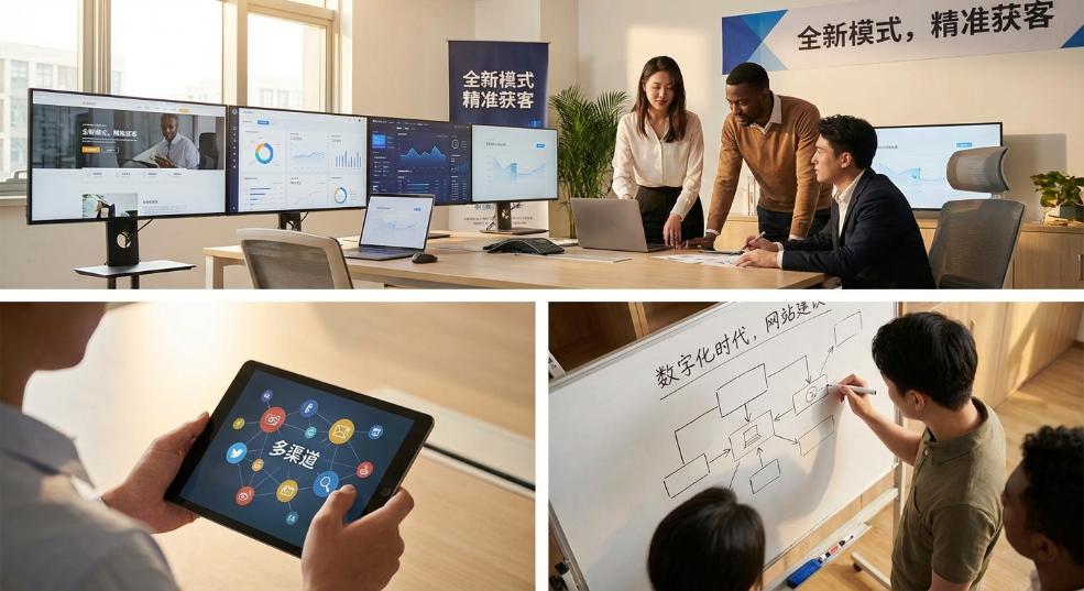 网站建设全新模式实现多渠道精准获客第一张图