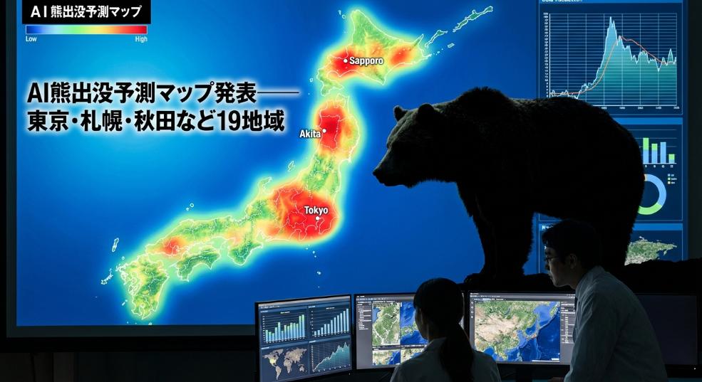 日本发布 AI 预测地图，评估东京札幌秋田等 19 地区“熊出没”概率
