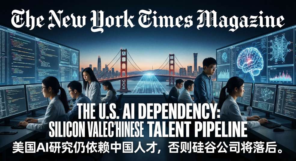 纽约时报：美国 AI 研究仍依赖中国人才，否则硅谷公司将落后
