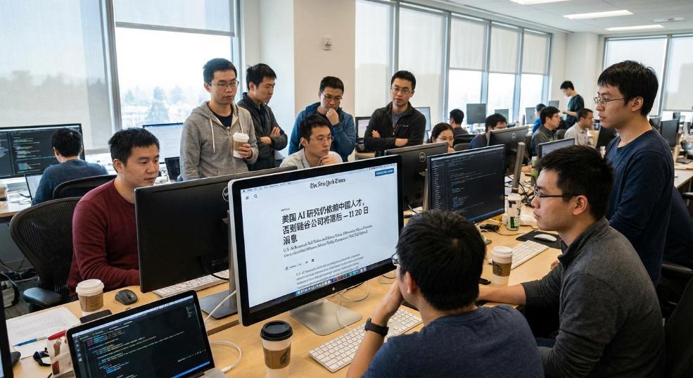 纽约时报：美国 AI 研究仍依赖中国人才，否则硅谷公司将落后第一张图