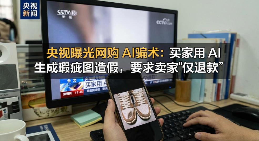 央视曝光网购 AI骗术：买家用 AI 生成瑕疵图造假，要求卖家“仅退款”第一张图