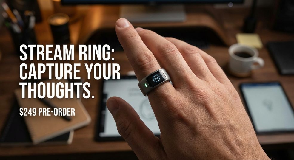 能“记录想法”的智能戒指 Stream Ring 问世，预售价 249 美元起