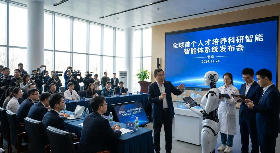 全球首个人才培养科研智能体系统在北京发布,AI 成为科研助手 全球首个人才培养科研智能体系统在北京发布,AI 成为科研助手第一张图