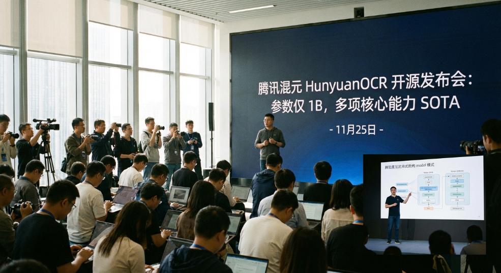 腾讯混元 OCR 模型宣布开源：参数仅 1B，多项核心能力 SOTA第一张图