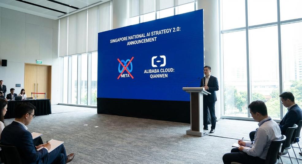 新加坡国家 AI 计划放弃 Meta 模型，转向阿里千问第一张图