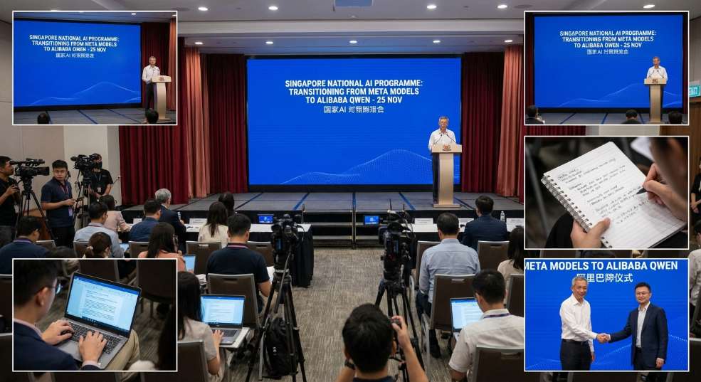 新加坡国家 AI 计划放弃 Meta 模型，转向阿里千问第二张图