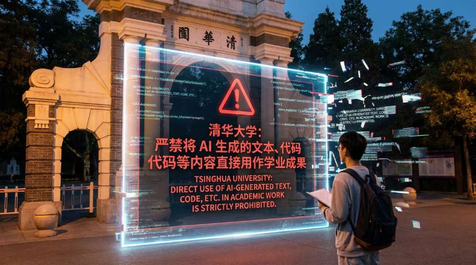 清华大学：严禁将 AI 生成的文本、代码等内容直接用作学业成果
