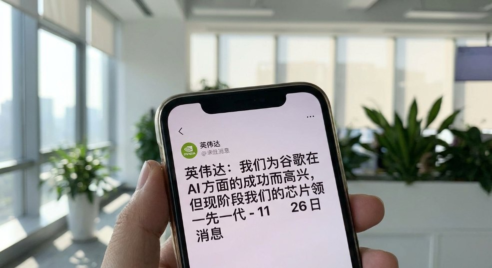 英伟达：我们为谷歌在 AI 方面的成功而高兴，但现阶段我们的芯片领先一代第一张图