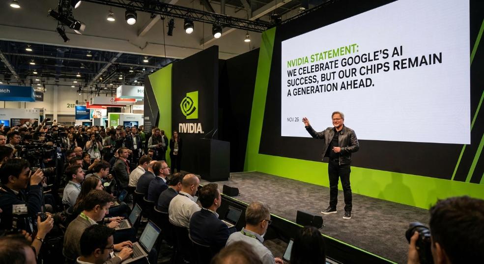 英伟达：我们为谷歌在 AI 方面的成功而高兴，但现阶段我们的芯片领先一代第二张图