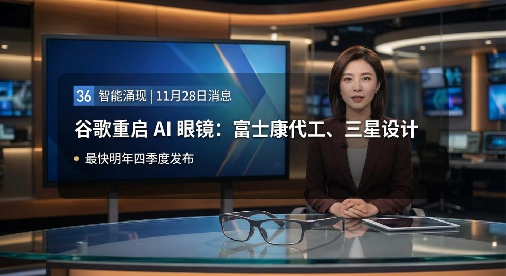 消息称谷歌重启 AI 眼镜：富士康代工、三星设计，最快明年四季度发布第二张图