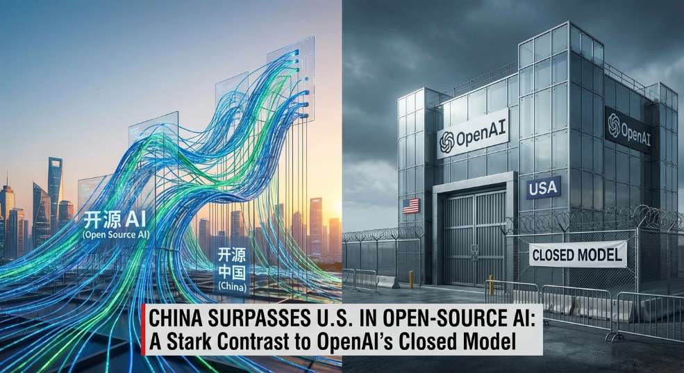 中国在开源 AI 模型市场首超美国，与 OpenAI 之“封闭”形成鲜明对比