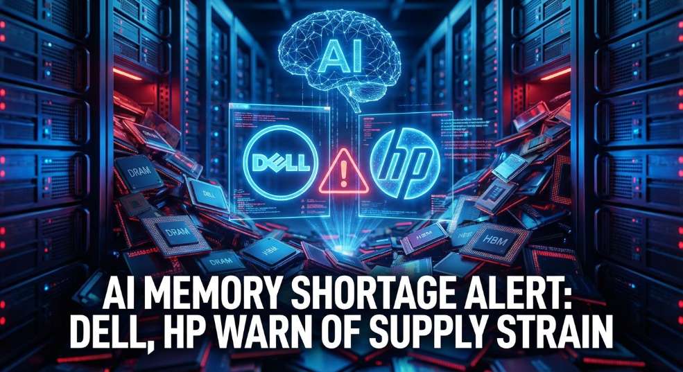 戴尔惠普等科技巨头警告 AI 推动内存芯片供应紧张