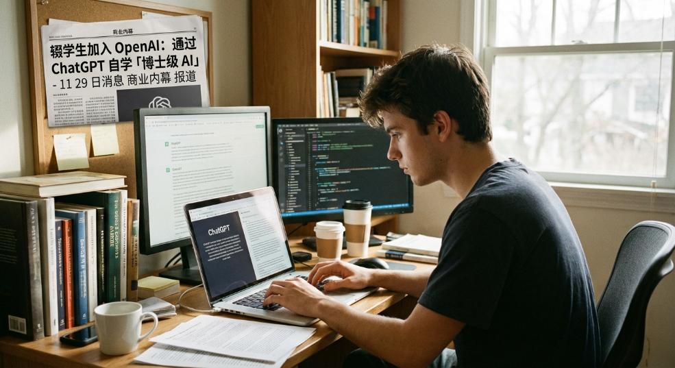 辍学生加入 OpenAI：通过 ChatGPT 自学「博士级 AI」第一张图