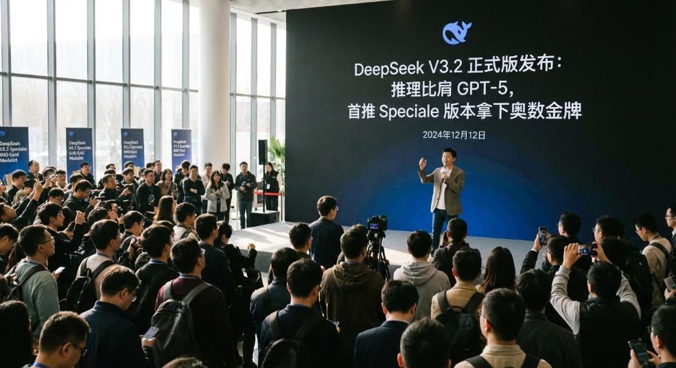 DeepSeek V3.2 正式版发布：推理比肩 GPT-5，首推 Speciale 版本拿下奥数金牌第一张图