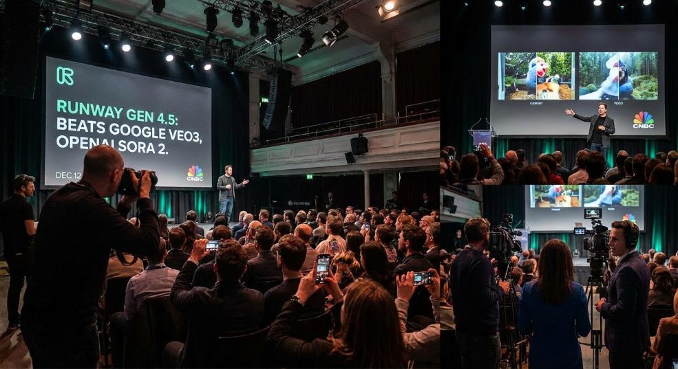 Runway 推出 Gen 4.5 AI视频模型,测试成功击败谷歌 Veo3、OpenAI Sora 2 Runway 推出 Gen 4.5 AI视频模型,测试成功击败谷歌 Veo3、OpenAI Sora 2第二张图