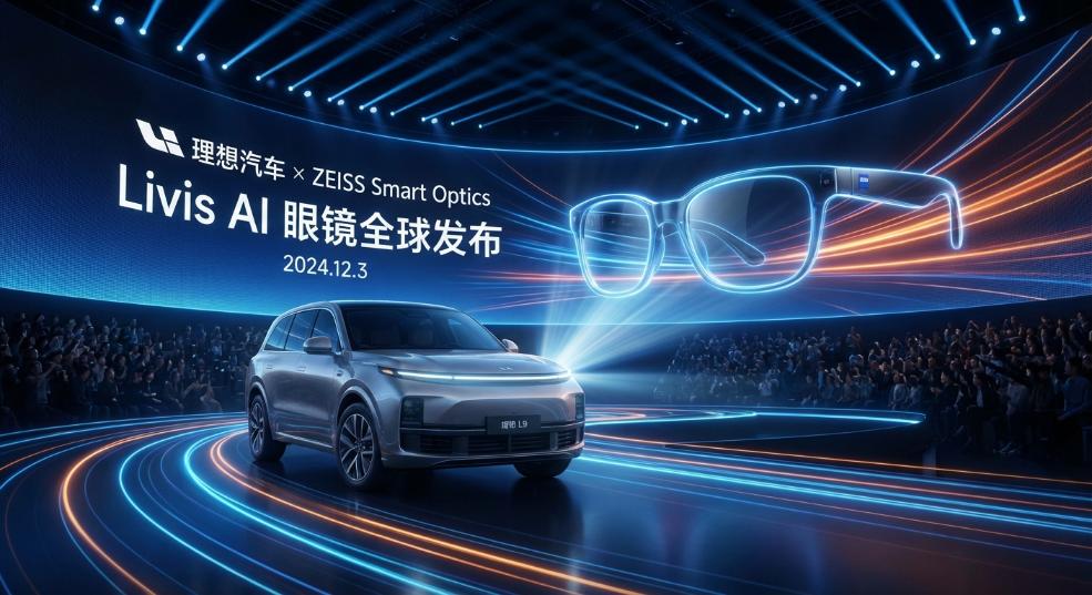 理想汽车携手蔡司，AI 眼镜 Livis 12月3日正式发布
