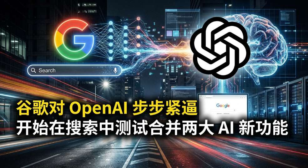 谷歌对 OpenAI 步步紧逼：开始在搜索中测试合并两大 AI 新功能