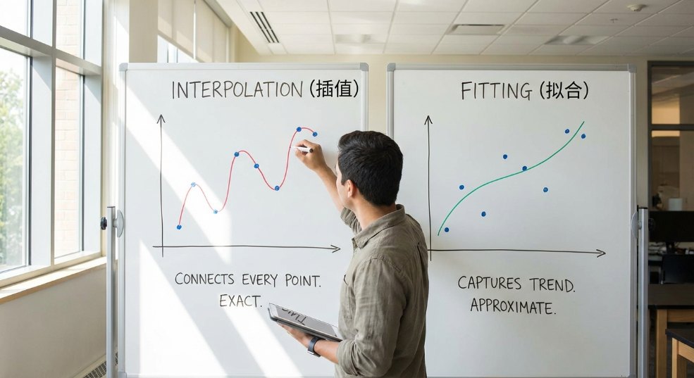 插值和拟合的区别 插值和拟合的区别第一张图