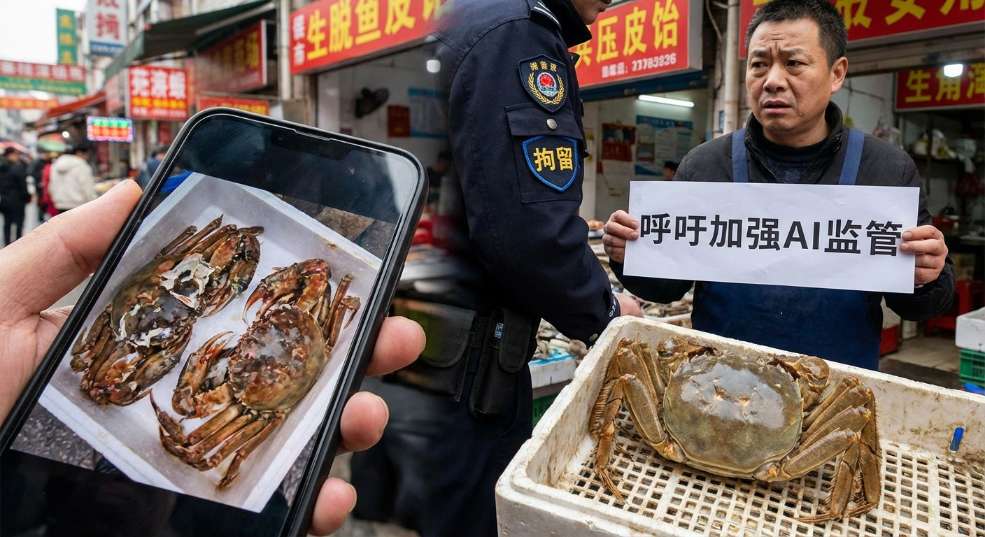 顾客 AI伪造螃蟹损坏骗退款被拘 8 日，商家呼吁加强监管第二张图