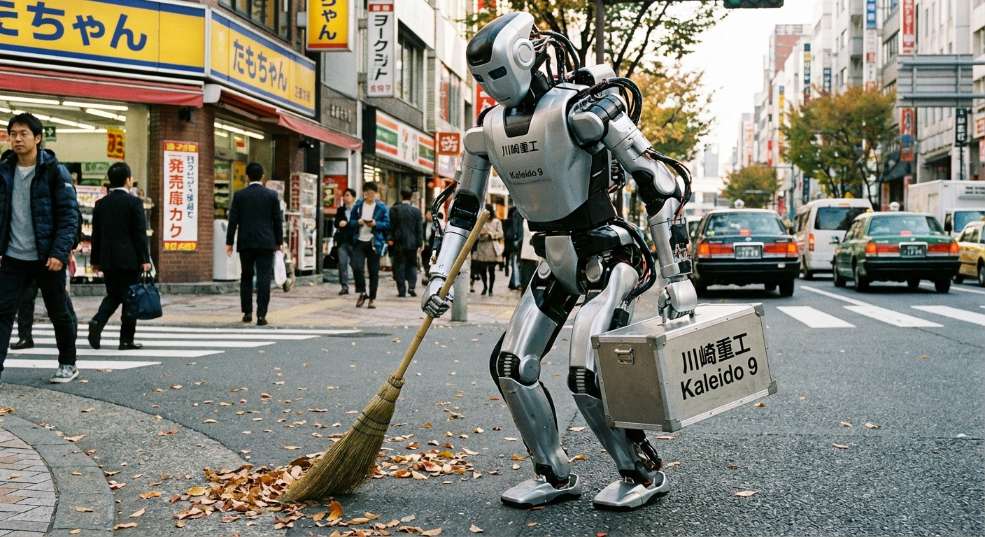 日本川崎重工推出新一代人形机器人 Kaleido 9，能扫垃圾、搬东西第一张图