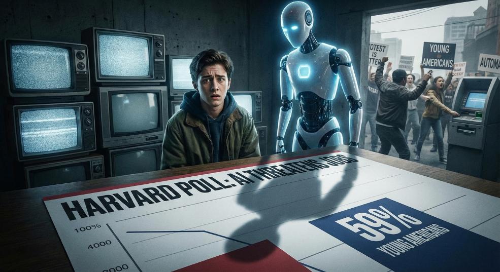 哈佛民调：59% 美国年轻人视 AI 为就业威胁