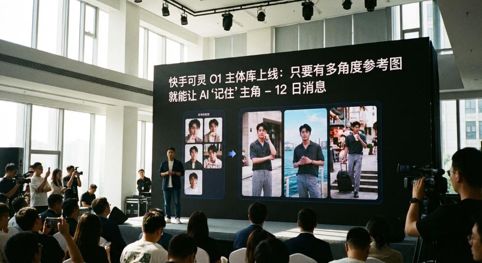 快手可灵 O1 主体库上线:只要有多角度参考图就能让 AI“记住”主角 快手可灵 O1 主体库上线:只要有多角度参考图就能让 AI“记住”主角第一张图