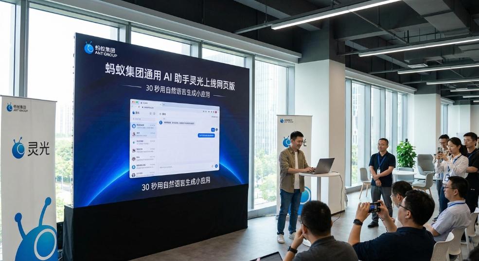 蚂蚁集团通用 AI 助手灵光上线网页版，可“30 秒用自然语言生成小应用”第一张图