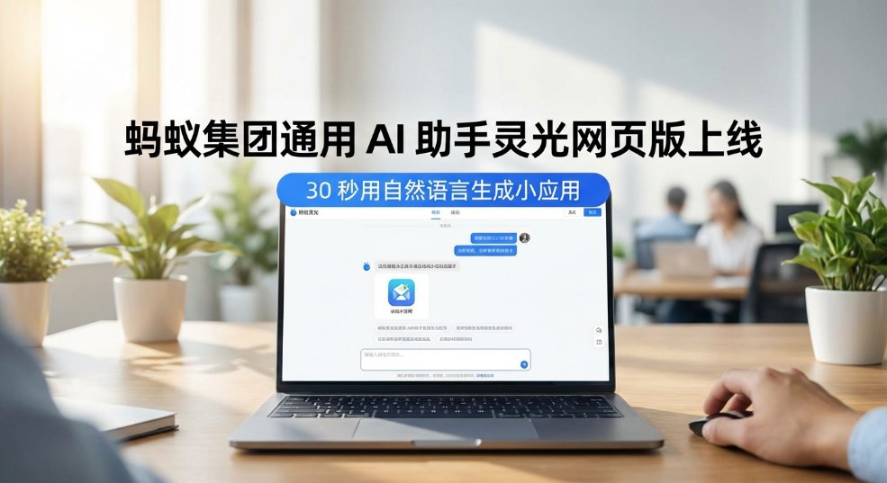 蚂蚁集团通用 AI 助手灵光上线网页版，可“30 秒用自然语言生成小应用”第二张图