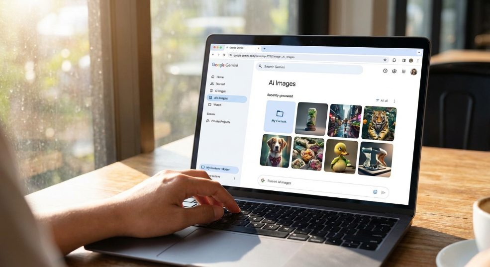 谷歌 Gemini 网页版更新“我的内容”文件夹，可一键访问生成的 AI 图像第一张图