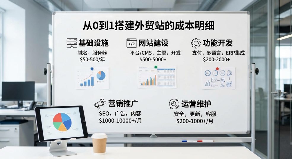从0到1搭建外贸站的成本明细第二张图