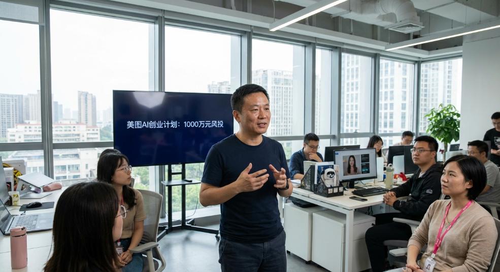 美图 CEO 吴欣鸿：鼓励员工内部 AI 创业，给 1000 万元“风投”第一张图