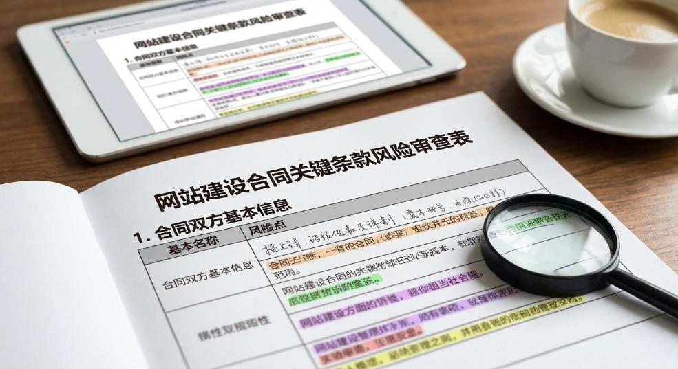 网站建设合同关键条款风险审查表第二张图