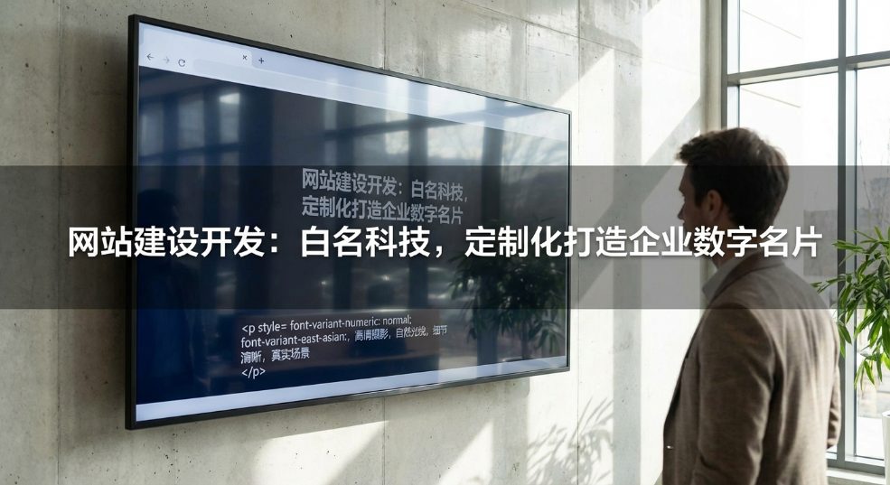 网站建设开发：白名科技，定制化打造企业数字名片第一张图