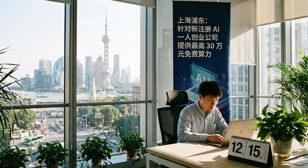 上海浦东：针对新注册 AI 一人创业公司提供最高 30 万元免费算力第一张图