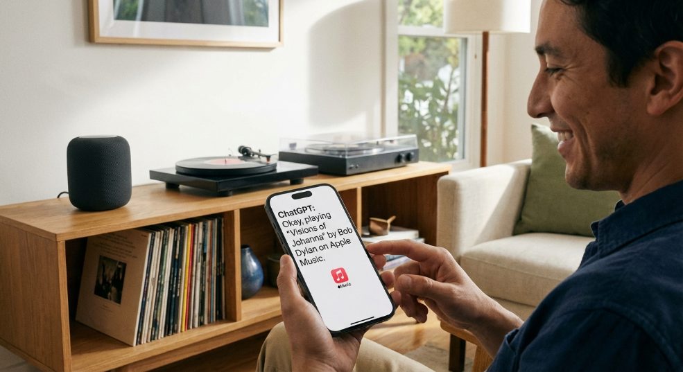 OpenAI 宣布：苹果 Apple Music 即将与 ChatGPT 集成第一张图