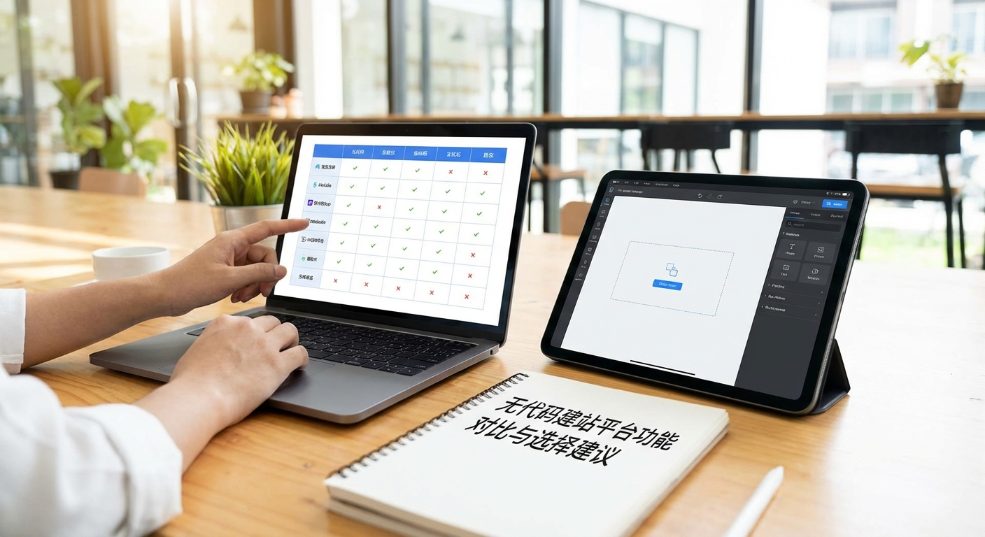 无代码建站平台功能对比与选择建议