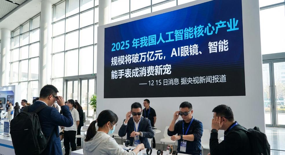2025 年我国人工智能核心产业规模将破万亿元，AI眼镜、智能手表成消费新宠第一张图
