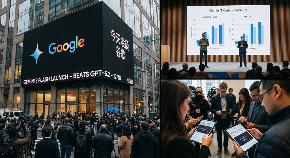 Gemini 3 Flash 模型发布，部分测试优于 GPT-5.2第二张图