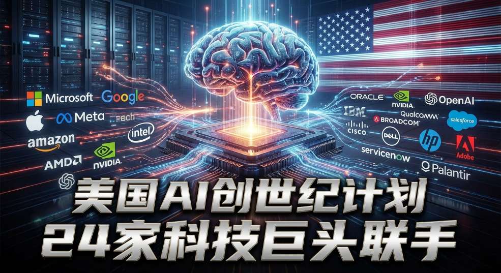 微软、谷歌、英特尔、英伟达、AMD、OpenAI 等 24 家公司加入美国人工智
