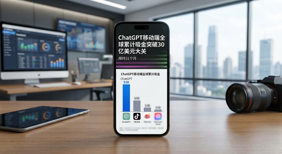 用时 31 个月：ChatGPT 移动端全球累计吸金突破 30 亿美元大关，跑赢 TikTok 与多款流媒体应用第二张图