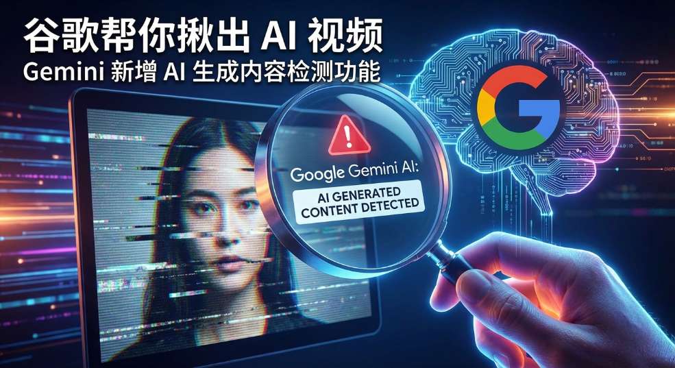 谷歌帮你揪出 AI 视频，Gemini 新增 AI 生成内容检测功能