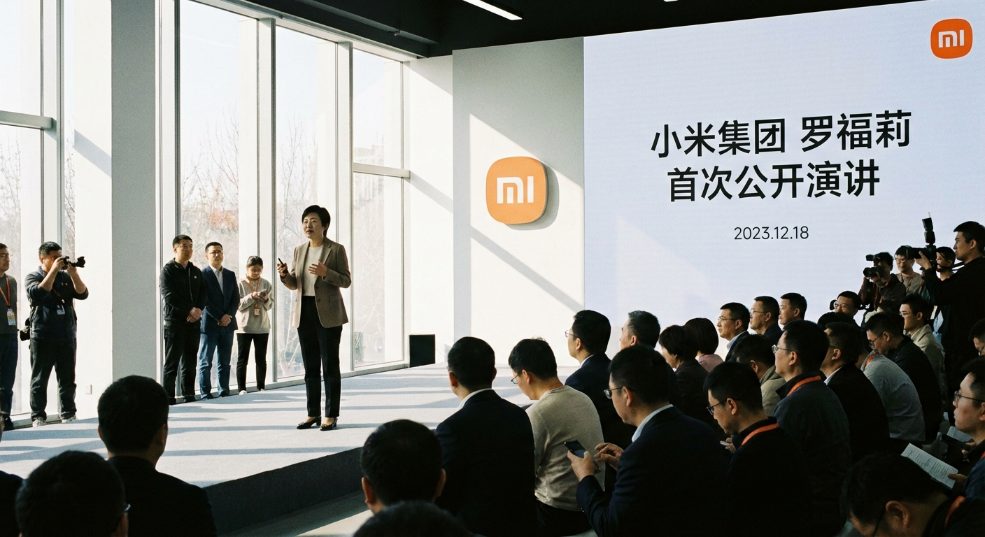 罗福莉加入小米后，首次公开演讲第一张图