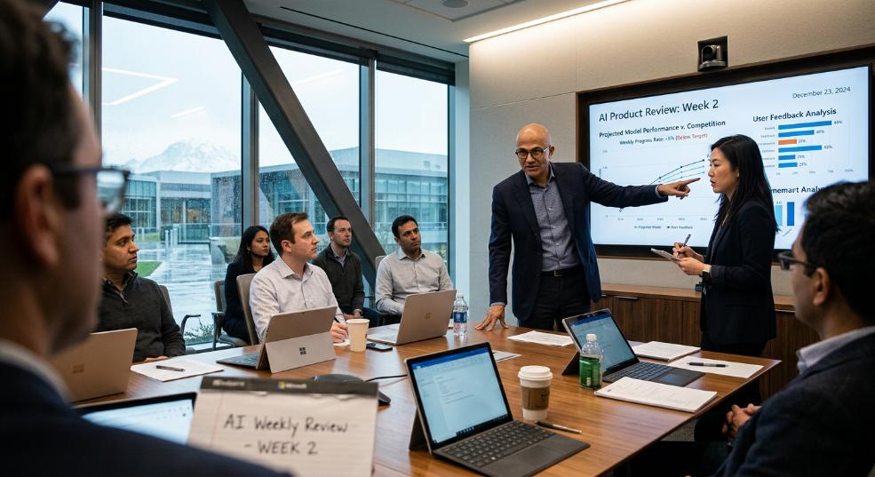 微软 CEO 纳德拉被曝亲自抓 AI 产品：每周开会、反复问进展、施压负责人第一张图