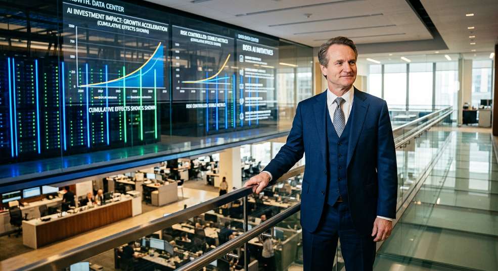 美国银行 CEO：AI投资累积效应显现，风险可控、增长提速