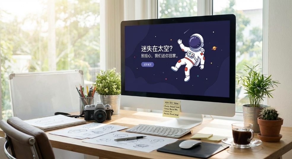 网站404页面创意设计与SEO价值第一张图