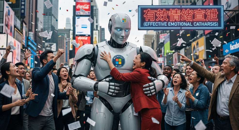 微软 AI CEO：聊天机器人是宣泄情绪的有效方式