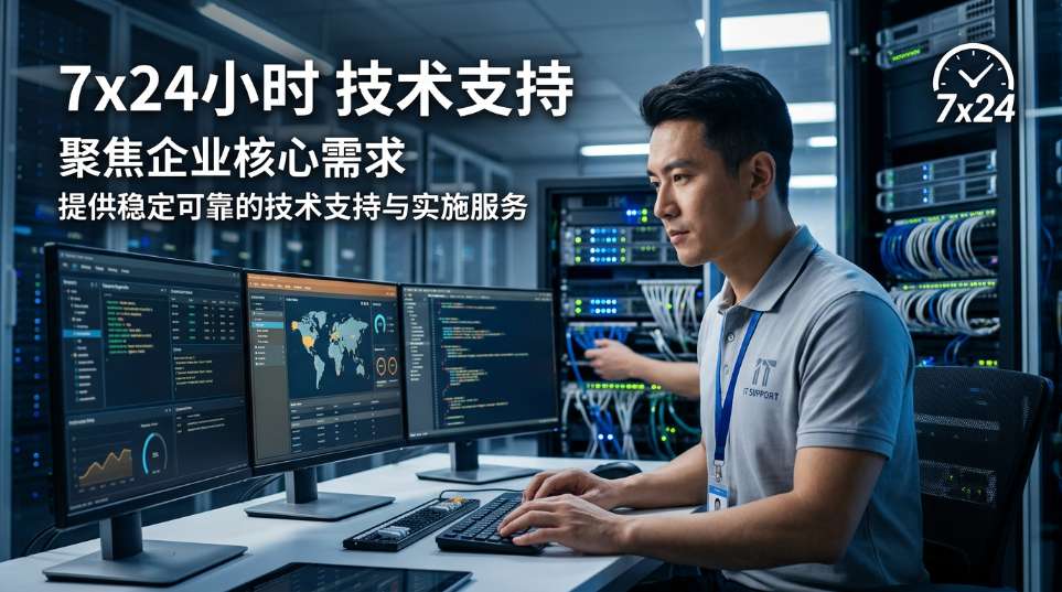 7x24小时技术支持：聚焦企业核心需求，提供稳定可靠的技术支持与实施服务