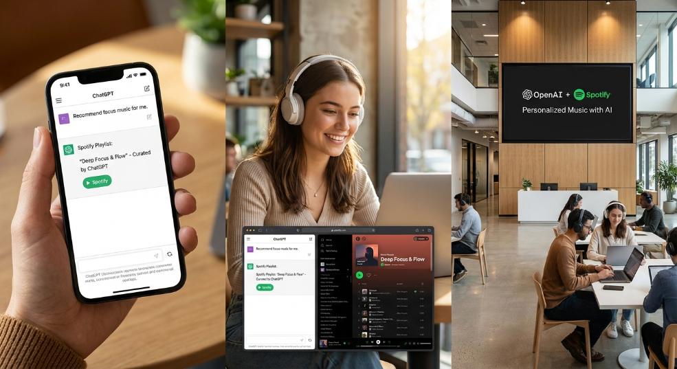 OpenAI 与流媒体音乐平台 Spotify 达成合作，用户可通过ChatGPT获取个性化音乐推荐第二张图